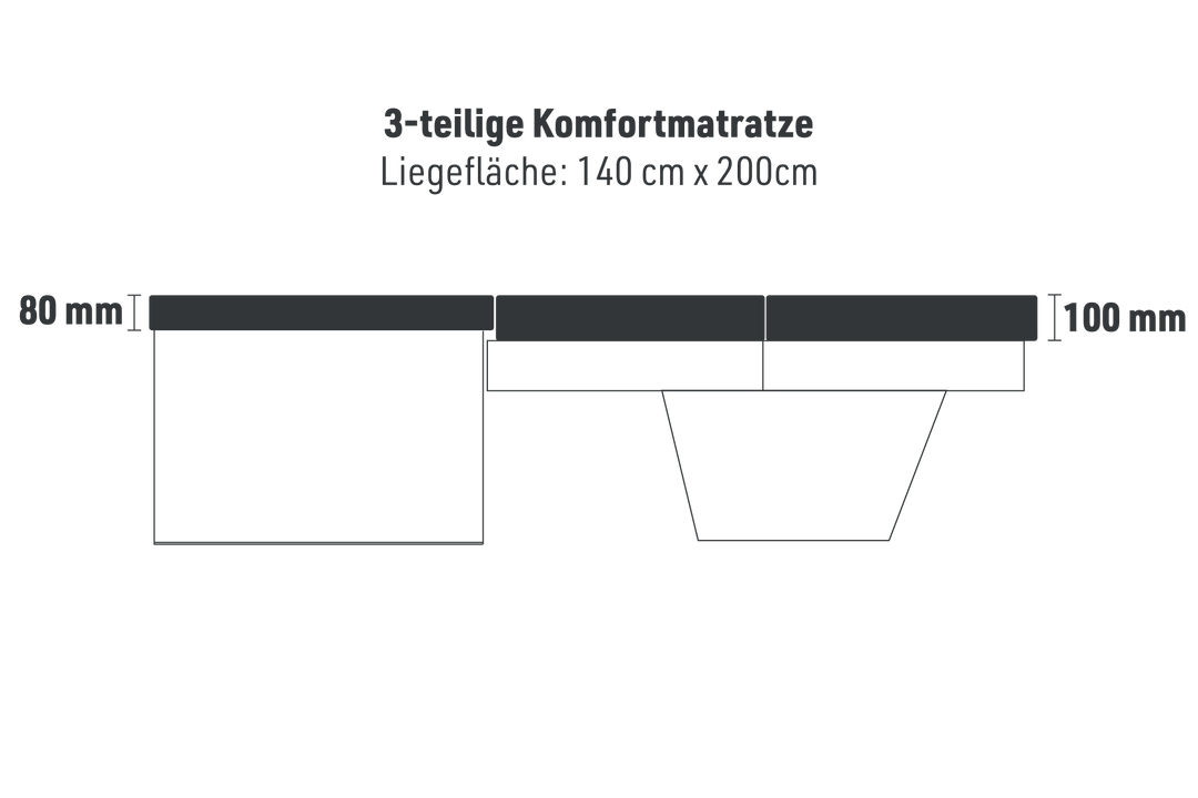 Heckablage mit -auszug – VW T5/6/6.1 California Beach (2er Bank)
